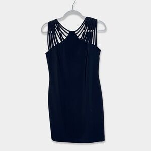 JOSEPH RIBKOFF Strappy Dress Sze 6 Black Color GUC